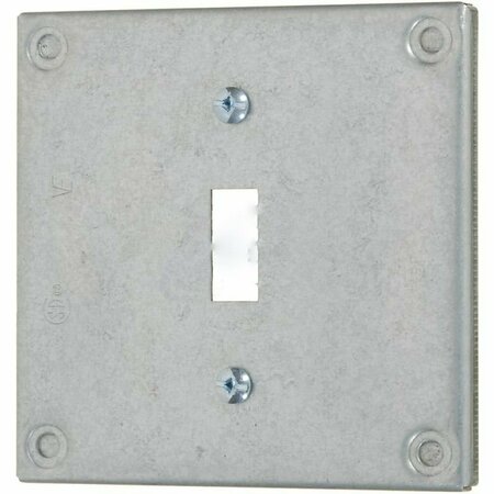 AMERICAN IMAGINATIONS Square Galvanized Steel Electrical Switch Plate Galvanized Steel AI-37128